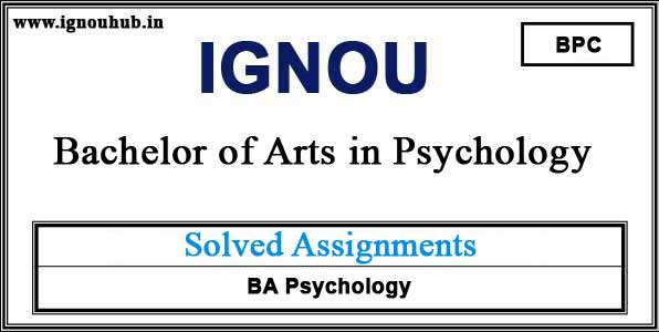 IGNOU BA Psychology Solved Assignments 2019-20 | Ignouhub.in