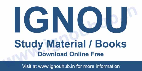 IGNOU Study Material/ Books 2019 Online At EGyankosh