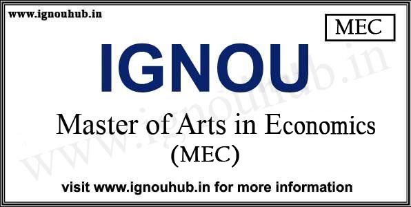 MA Economics IGNOU