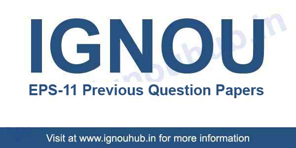 IGNOU EPS 11 Question Paper