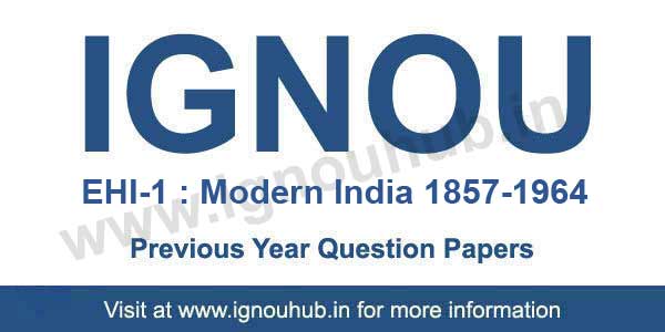 IGNOU EHI 1 Question Paper