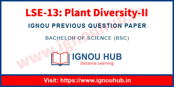 IGNOU LSE 13 Question Paper