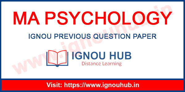 ignou ma psychology previous question papers