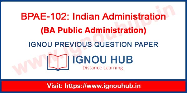 IGNOU BPAE 102 Question Paper