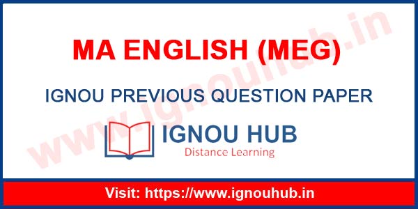 IGNOU MA English Question Papers