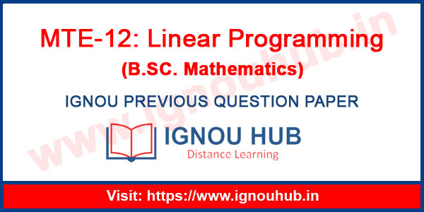 IGNOU MTE 12 Question Papers