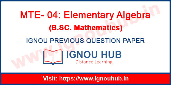 IGNOU MTE 4 Question Papers