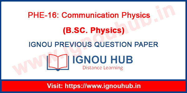 IGNOU PHE 16 Question Paper